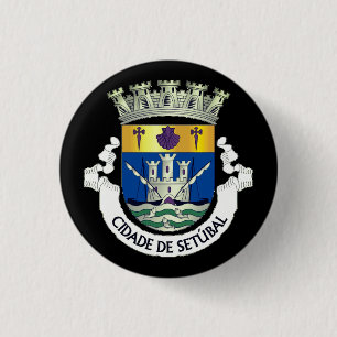 Badge Rond 2,50 Cm Armoiries de Setúbal, PORTUGAL