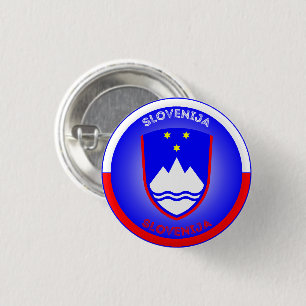 Badge Rond 2,50 Cm Armoiries de Slovénie en forme de cercle