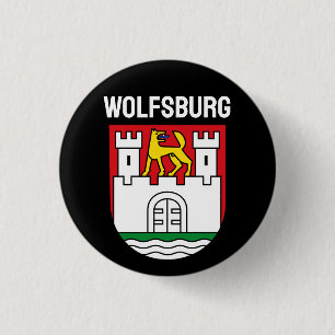 Badge Rond 2,50 Cm Armoiries de Wolfsburg, Allemagne