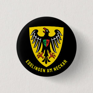 Badge Rond 2,50 Cm Armoiries d'Esslingen am Neckar, Allemagne