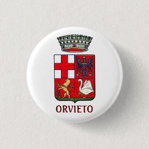 Badge Rond 2,50 Cm Armoiries d'Orvieto, Italie