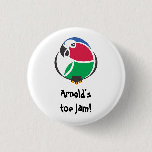 Badge Rond 2,50 Cm Arnold's toe jam ! K'Barthan invective in colour