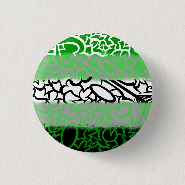 Badge Rond 2,50 Cm Aro Pride Squiggles (Devant)