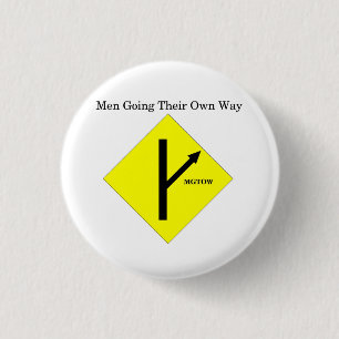 Badge Rond 2,50 Cm Arrière - plan Bouton-Petit-Blanc de logo de MGTOW
