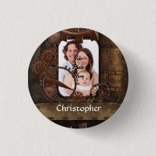 Badge Rond 2,50 Cm Arrière - plan photo Steampunk