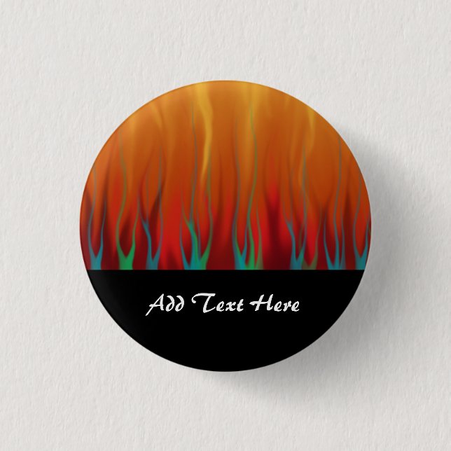 Badge Rond 2,50 Cm Art Abstrait - Feu - Flammes de Fond (Devant)