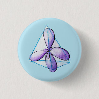 Badge Rond 2,50 Cm Art de chimie organique - Dessin de la molécule de
