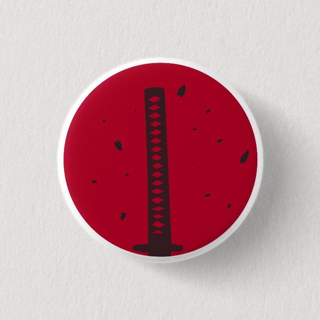 Badge Rond 2,50 Cm Art de Katana (Devant)