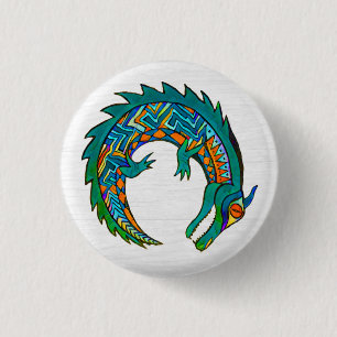 Badge Rond 2,50 Cm Art de l'alligator tribal