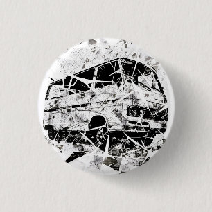 Badge Rond 2,50 Cm Art de rue urbain Abstrait Fourgonnette vintage br