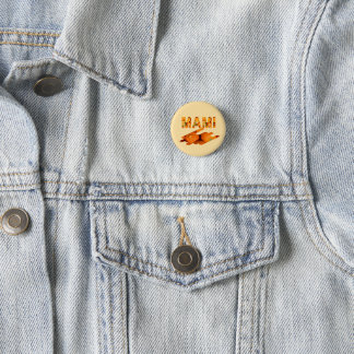 Badge Rond 2,50 Cm Art de typographie MAMI Orange