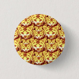 Badge Rond 2,50 Cm Art félin moderne