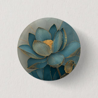Badge Rond 2,50 Cm Art géométrique en ligne de fleur de lotus sarcell