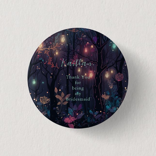 Badge Rond 2,50 Cm Art Imaginaire Floral Spray (Devant)