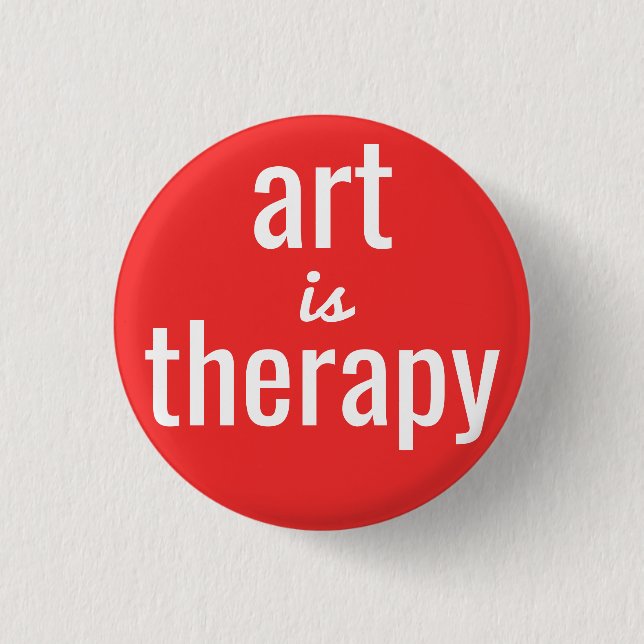 Badge Rond 2,50 Cm Art is Therapy Red Pin Button (Devant)