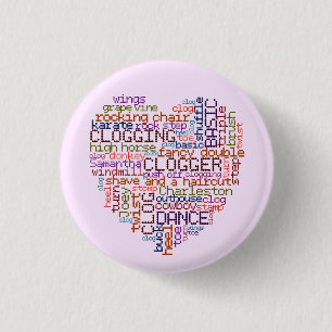 Badge Rond 2,50 Cm Art obstruant de mot de Clogger petit