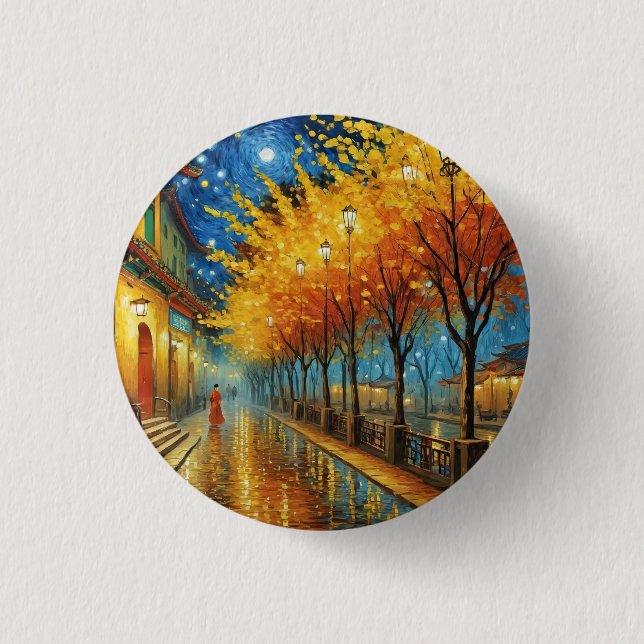 Badge Rond 2,50 Cm Art ・ Van Gogh ・ Beauté éthérée (Devant)