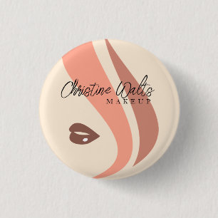 Badge Rond 2,50 Cm Artiste Maquilleuse Simple Moderne aux Tonalités D