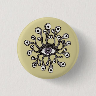 Badge Rond 2,50 Cm Artwork de tentacule d'œil Weirdcore surréaliste