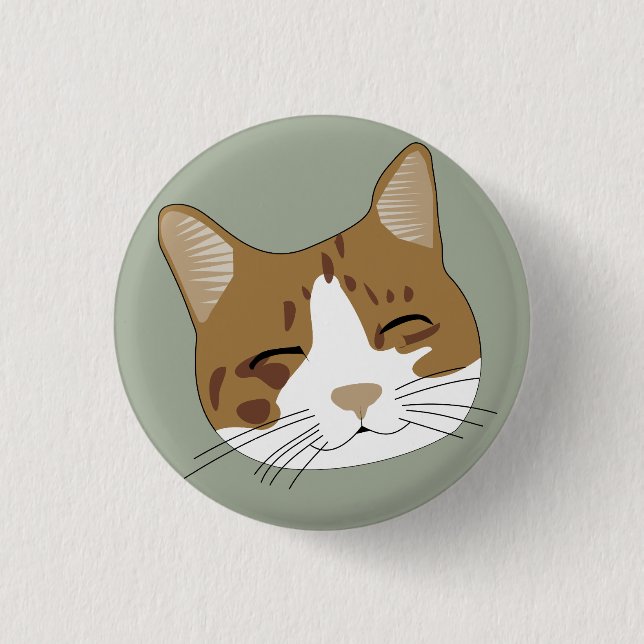 Badge Rond 2,50 Cm Aspiration heureuse de chat (Devant)
