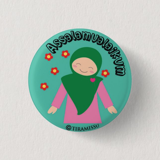 Badge Rond 2,50 Cm Assalamualaikum (Devant)