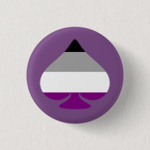 Badge Rond 2,50 Cm Assexué As de Pique