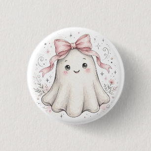 Badge Rond 2,50 Cm Assiettes en papier Coquette Rose Fantôme pour le