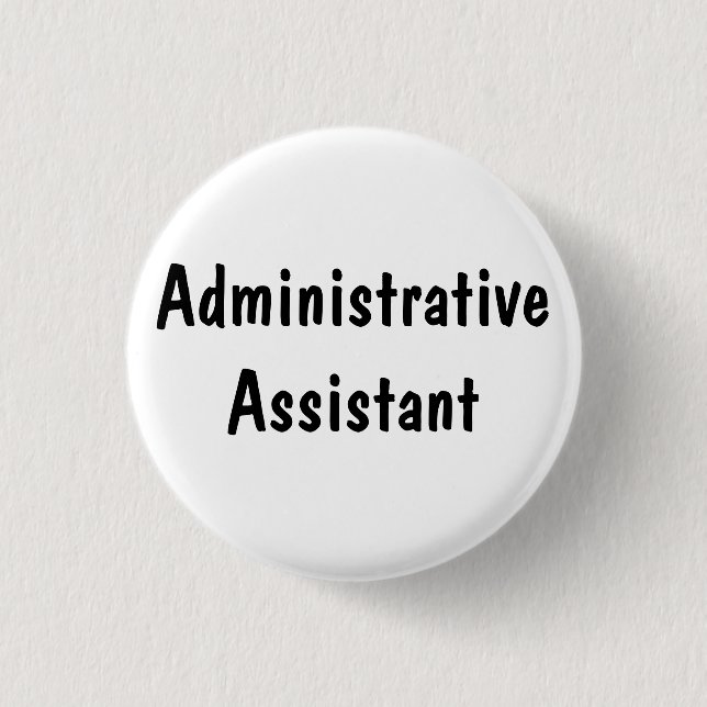 Badge Rond 2,50 Cm Assistant administratif (Devant)