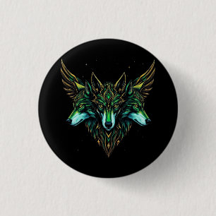 Badge Rond 2,50 Cm Astral Wolves