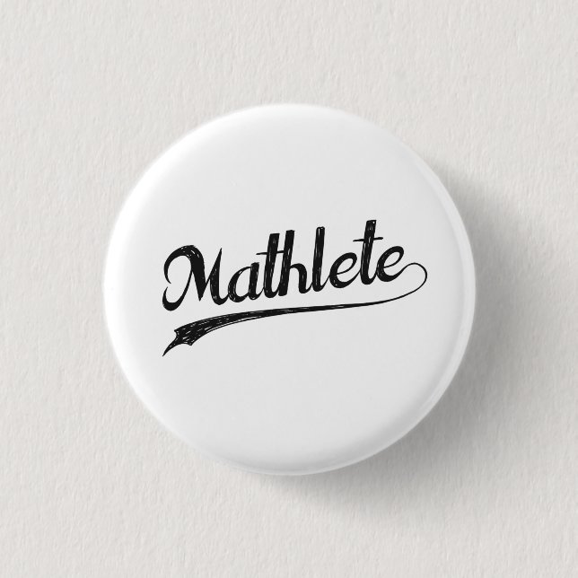 Badge Rond 2,50 Cm Athlète de maths d'All Star Mathlete (Devant)
