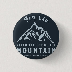 Badge Rond 2,50 Cm Atteindre le sommet de la montagne
