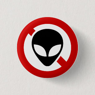 BADGE ROND 2,50 CM AUCUN ALIEN