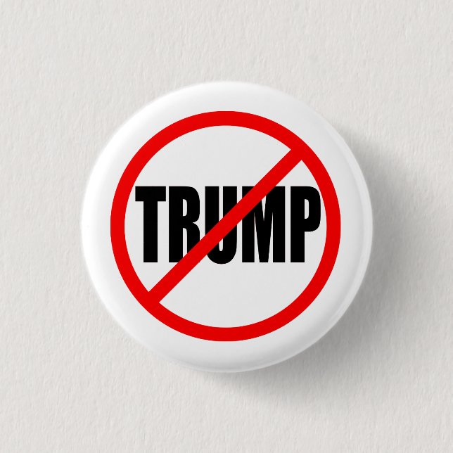 Badge Rond 2,50 Cm "AUCUN ATOUT" (ANTI-TRUMP) 1,25 pouces (Devant)