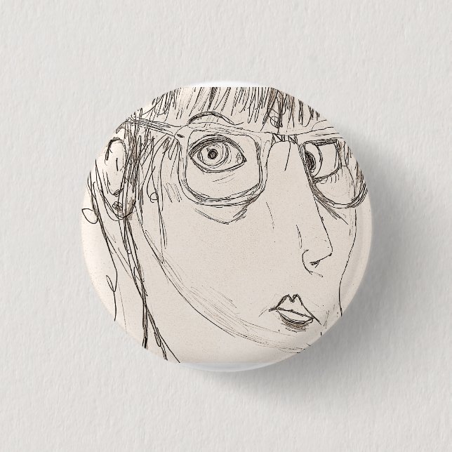 Badge Rond 2,50 Cm aucun parler la bibliothèque (Devant)