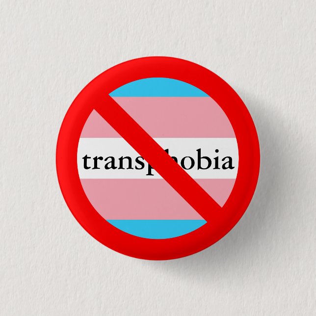 Badge Rond 2,50 Cm aucun transphobia permis (Devant)