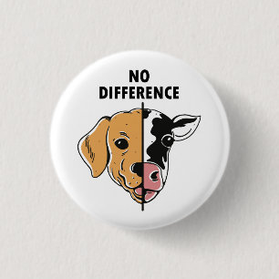 Badge Rond 2,50 Cm Aucune différence Droits des animaux Chien de vach