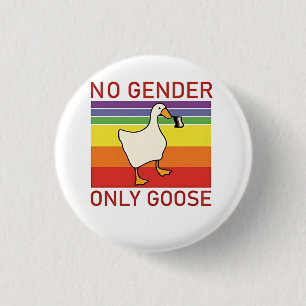 Badge Rond 2,50 Cm Aucune Goose de genre seulement non binaire LGBTQ