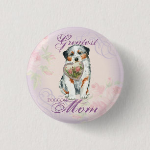 Badge Rond 2,50 Cm Aussie Heart Mom