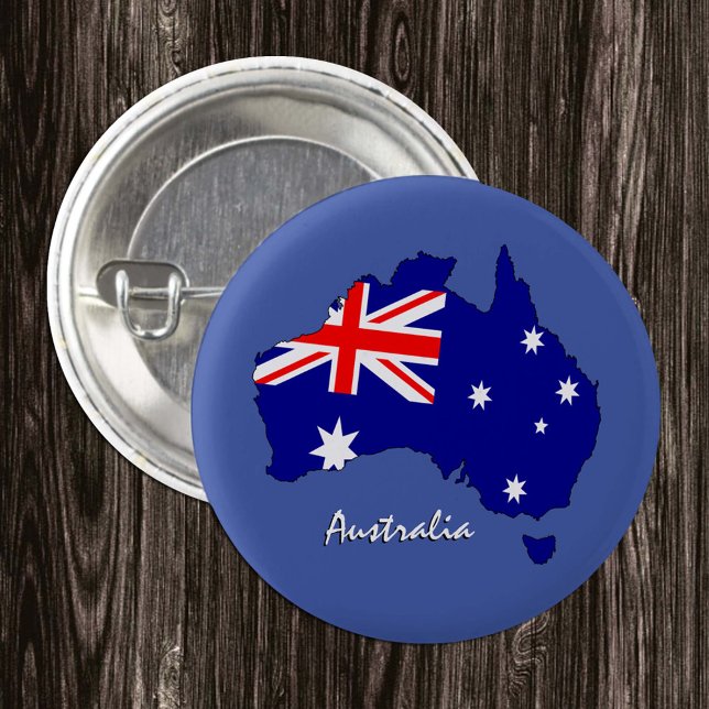 Badge Rond 2,50 Cm Australie bouton, carte, drapeau patriotique austr (Créateur téléchargé)