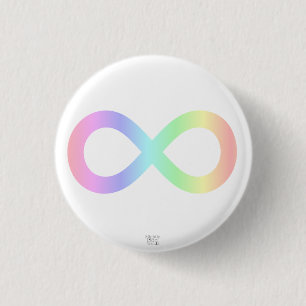 Badge Rond 2,50 Cm Autism/en pastel TDAH de symbole de Neurodiversity