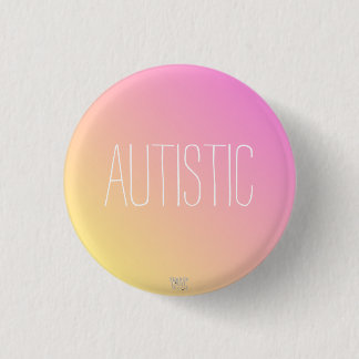 Badge Rond 2,50 Cm Autism/jaune rose "autiste" Neurodiversity