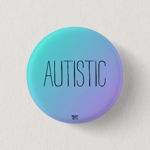 Badge Rond 2,50 Cm Autism/pourpre Bleu "autiste" Neurodiversity
