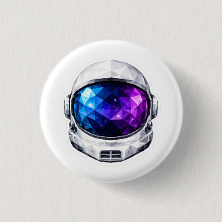 Badge Rond 2,50 Cm Autocollant de casque d'astronaute
