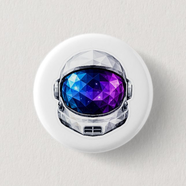Badge Rond 2,50 Cm Autocollant de casque d'astronaute (Devant)