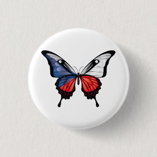 Badge Rond 2,50 Cm Autocollant de drapeau de papillon Swallowtail tch