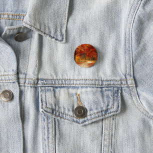 Badge Rond 2,50 Cm automne dans la forêt