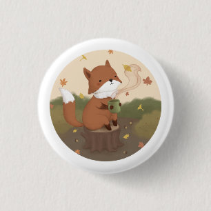 Badge Rond 2,50 Cm Automne magnifique : Fox