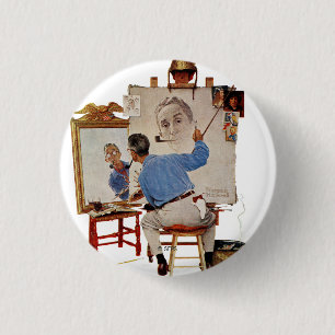 Badge Rond 2,50 Cm Autoportrait triple