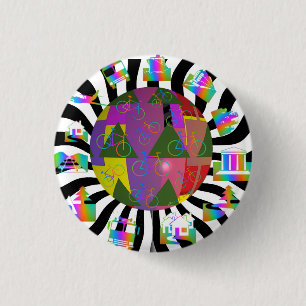 Badge Rond 2,50 Cm Autour du monde