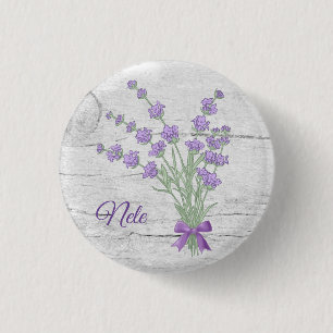 Badge Rond 2,50 Cm Autruche de lavande personnalisée 